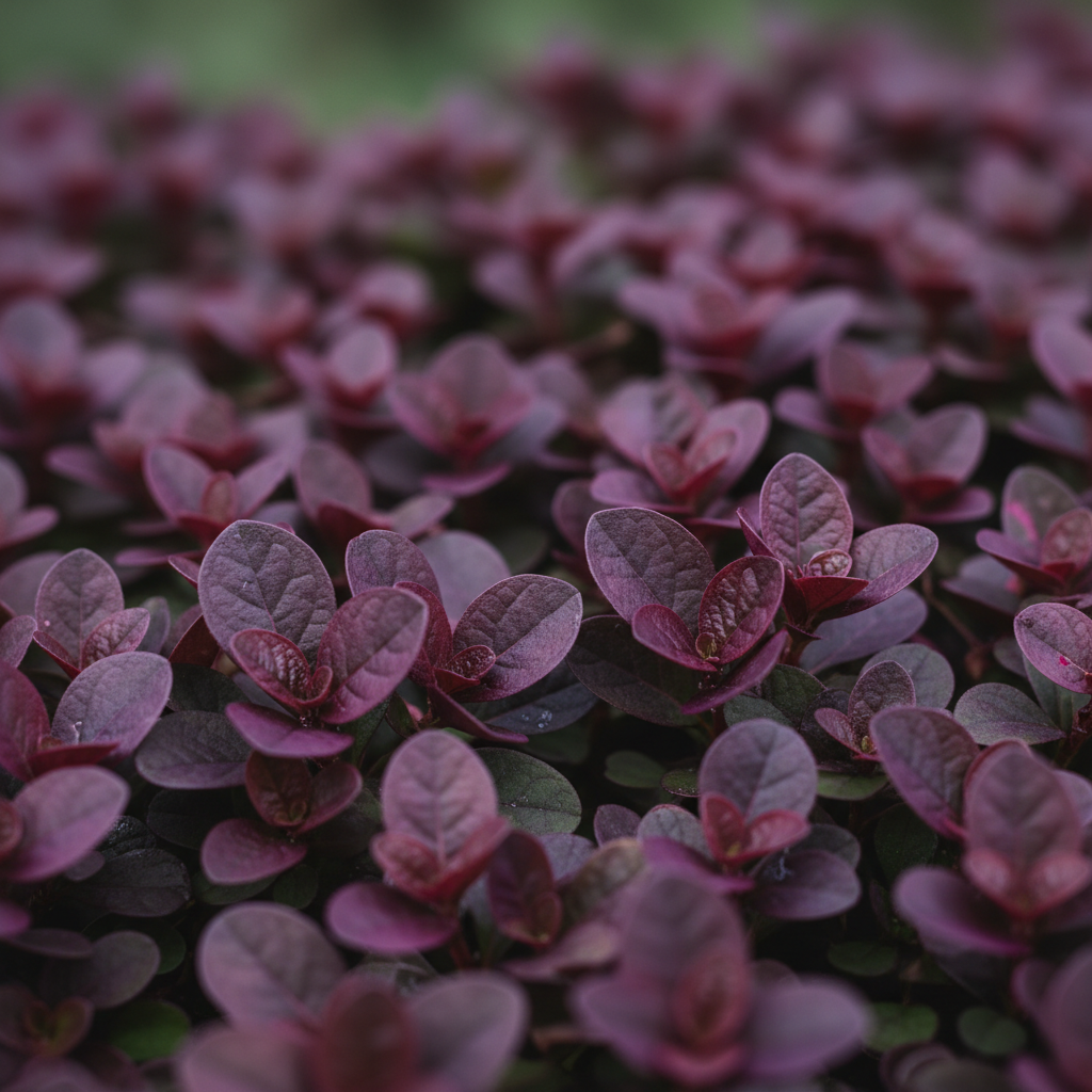 Alternanthera Purple Prince close-up leaf detail