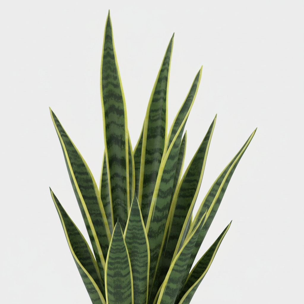 Sansevieria Green leaves close up