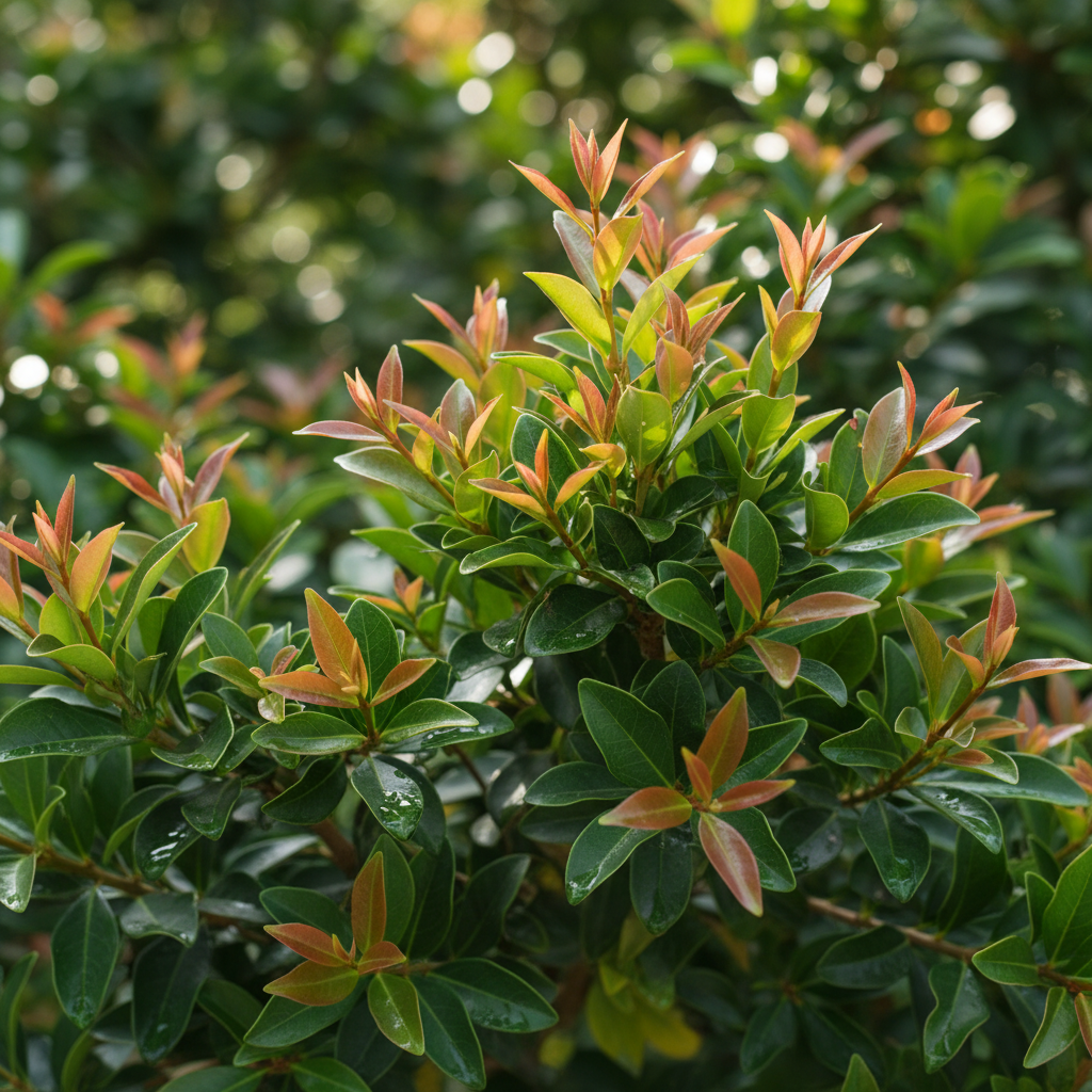 Syzygium paniculatum foliage detail