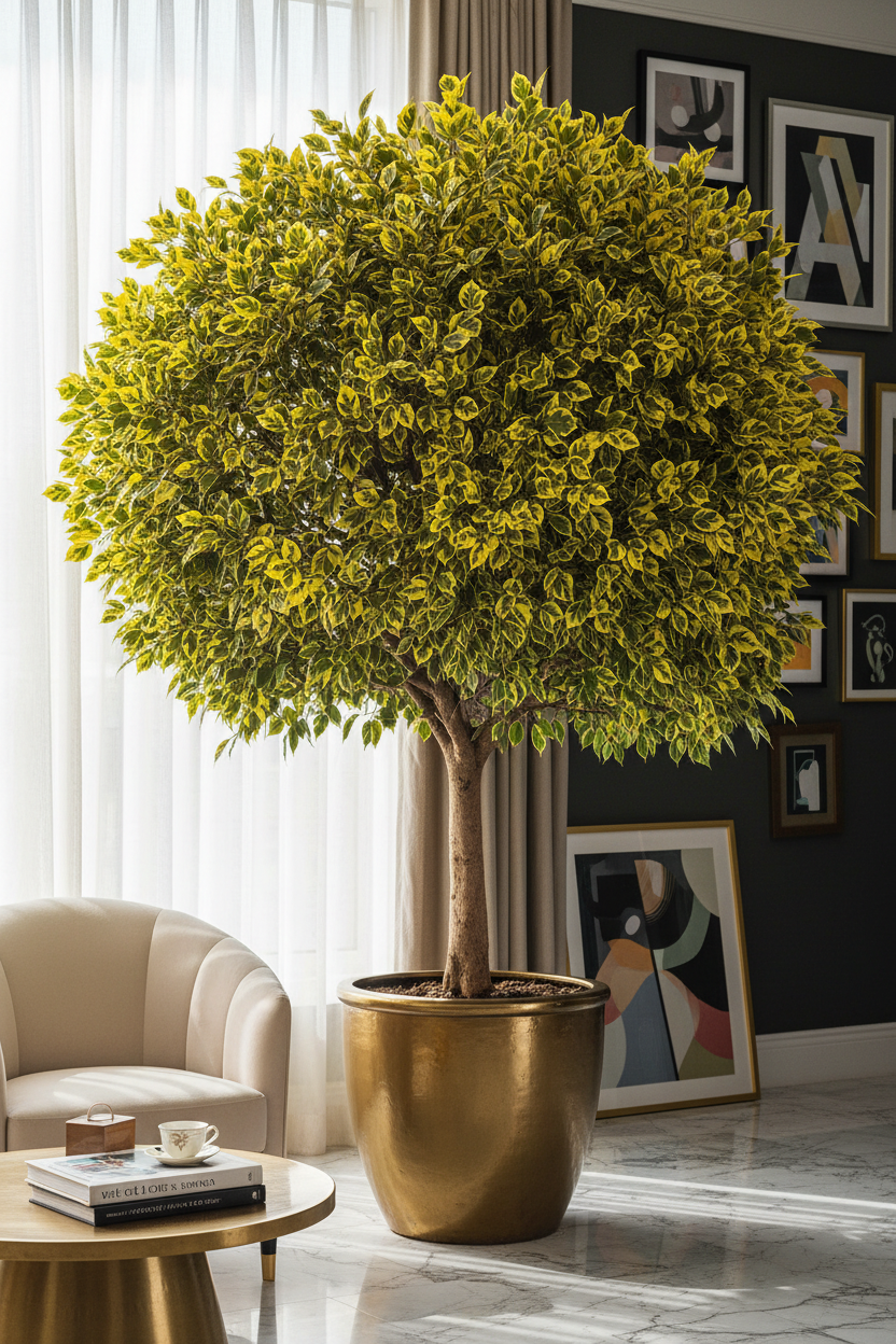 Ficus Bushy Golden King 55cm - Lifestyle