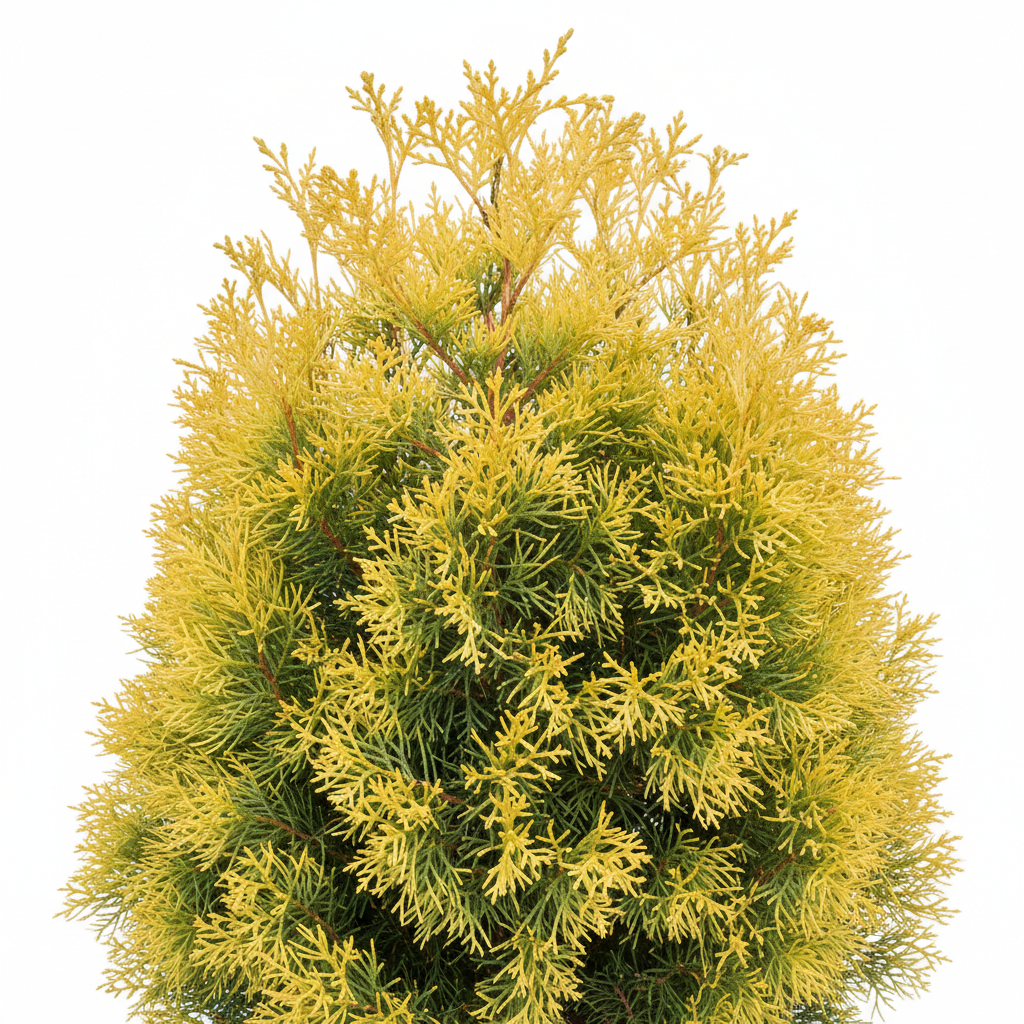 Gold Crest Macrocarpa golden foliage close up