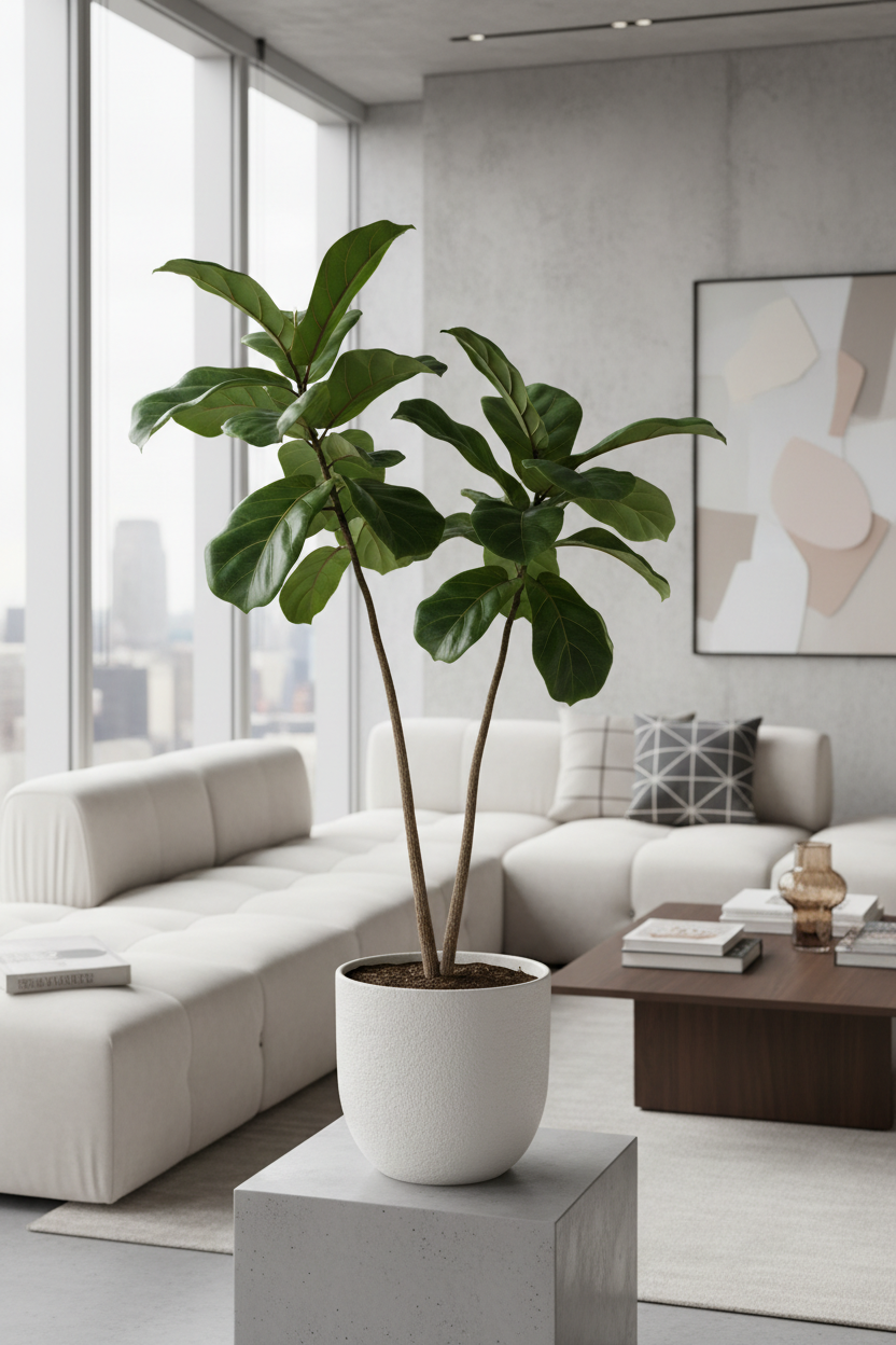 Ficus Bushy Lyrata 2 Heads 23cm - Lifestyle