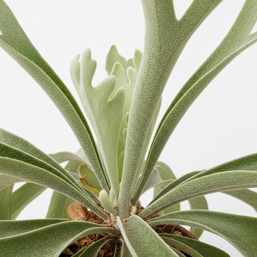 Fern Staghorn Platycerium frond detail